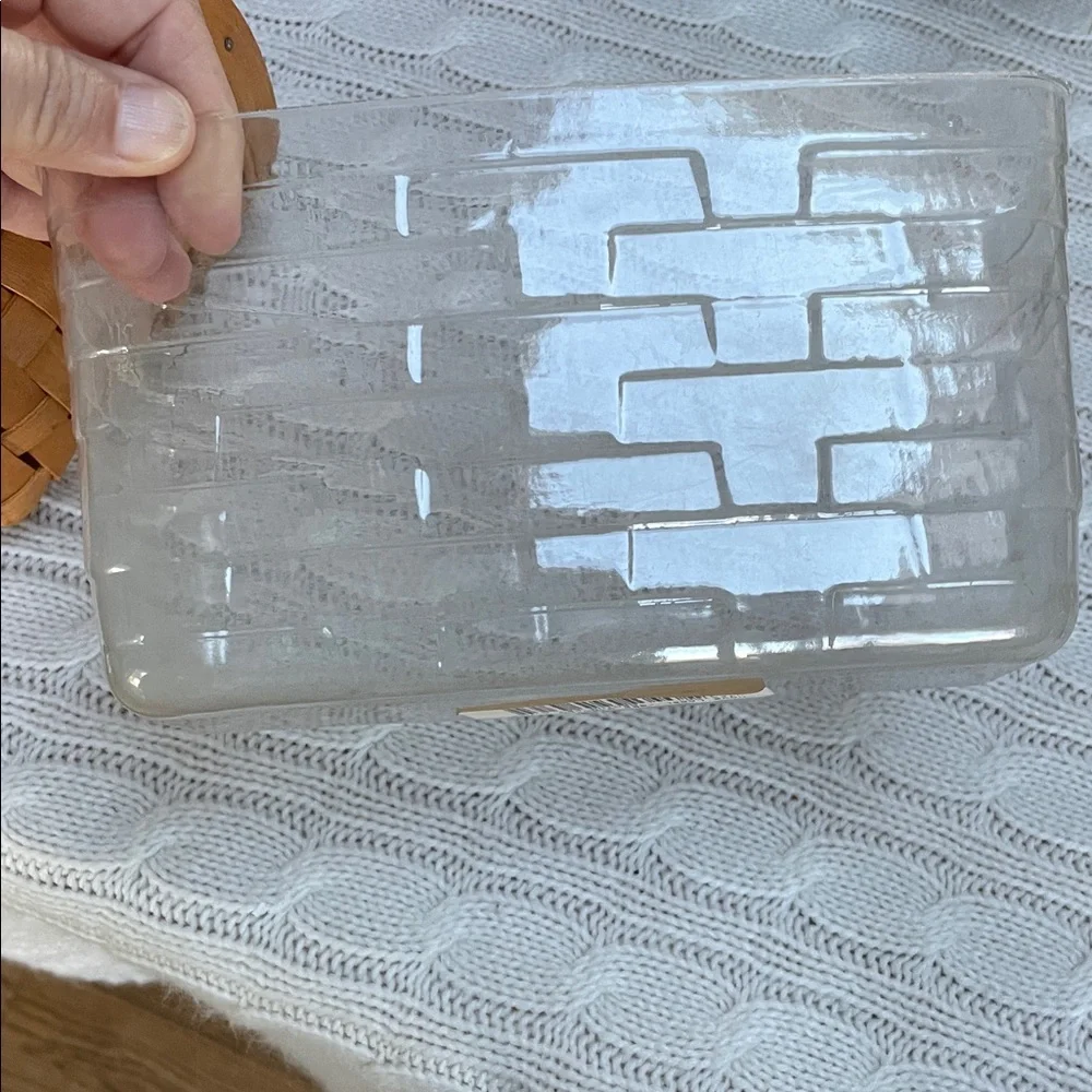 Longaberger Classic Candle Basket with plastic liner 1999 signed SKH.